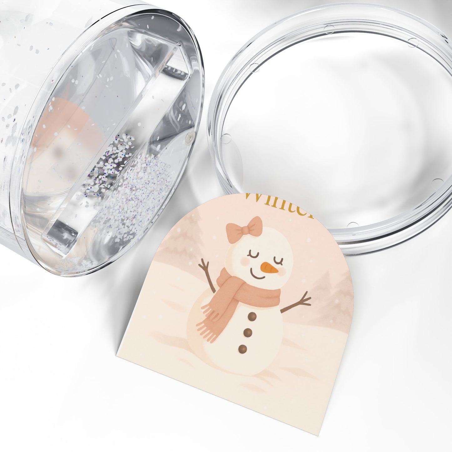 A Soft Girl Winter Snow Globe – Cozy Holiday Decor & Gift