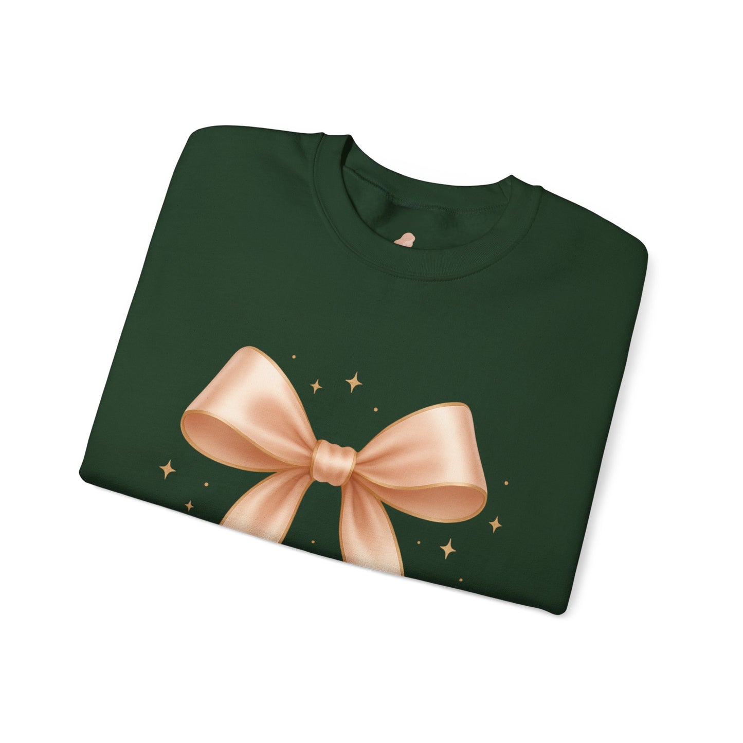 Soft Girl Christmas Bow Sweatshirt – Cozy Luxe Holiday Pullover