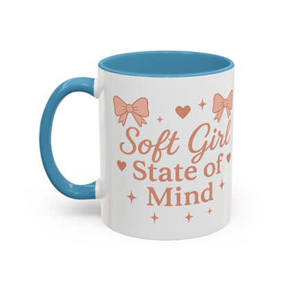 Soft Girl Coffee Mug | Cute Accent Cup, Cozy Home Decor, Girly Gift for Her, Aesthetic Drinkware for Coffee & Tea Lovers