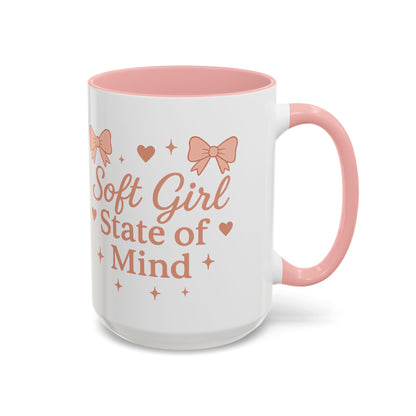 Soft Girl Coffee Mug | Cute Accent Cup, Cozy Home Decor, Girly Gift for Her, Aesthetic Drinkware for Coffee & Tea Lovers