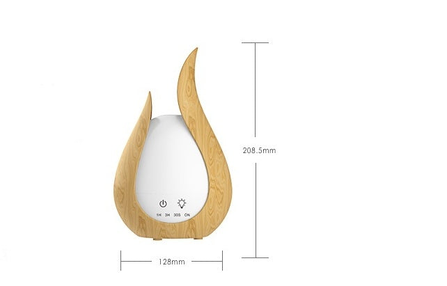 Soft Glow Wood/Marble Aroma Diffuser - Luxury Ultrasonic Humidifier