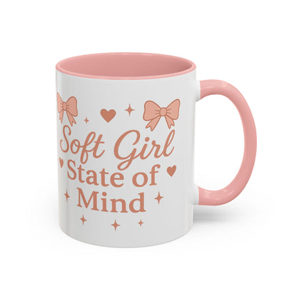 Soft Girl Coffee Mug | Cute Accent Cup, Cozy Home Decor, Girly Gift for Her, Aesthetic Drinkware for Coffee & Tea Lovers