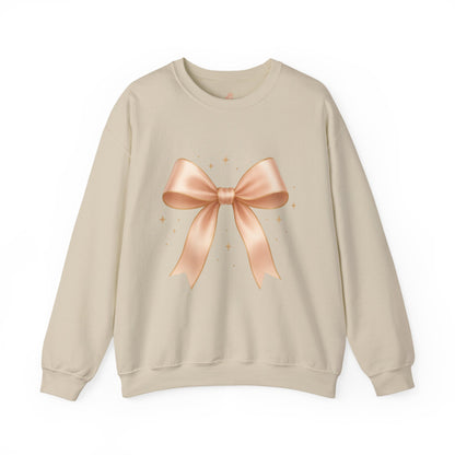 Soft Girl Christmas Bow Sweatshirt – Cozy Luxe Holiday Pullover