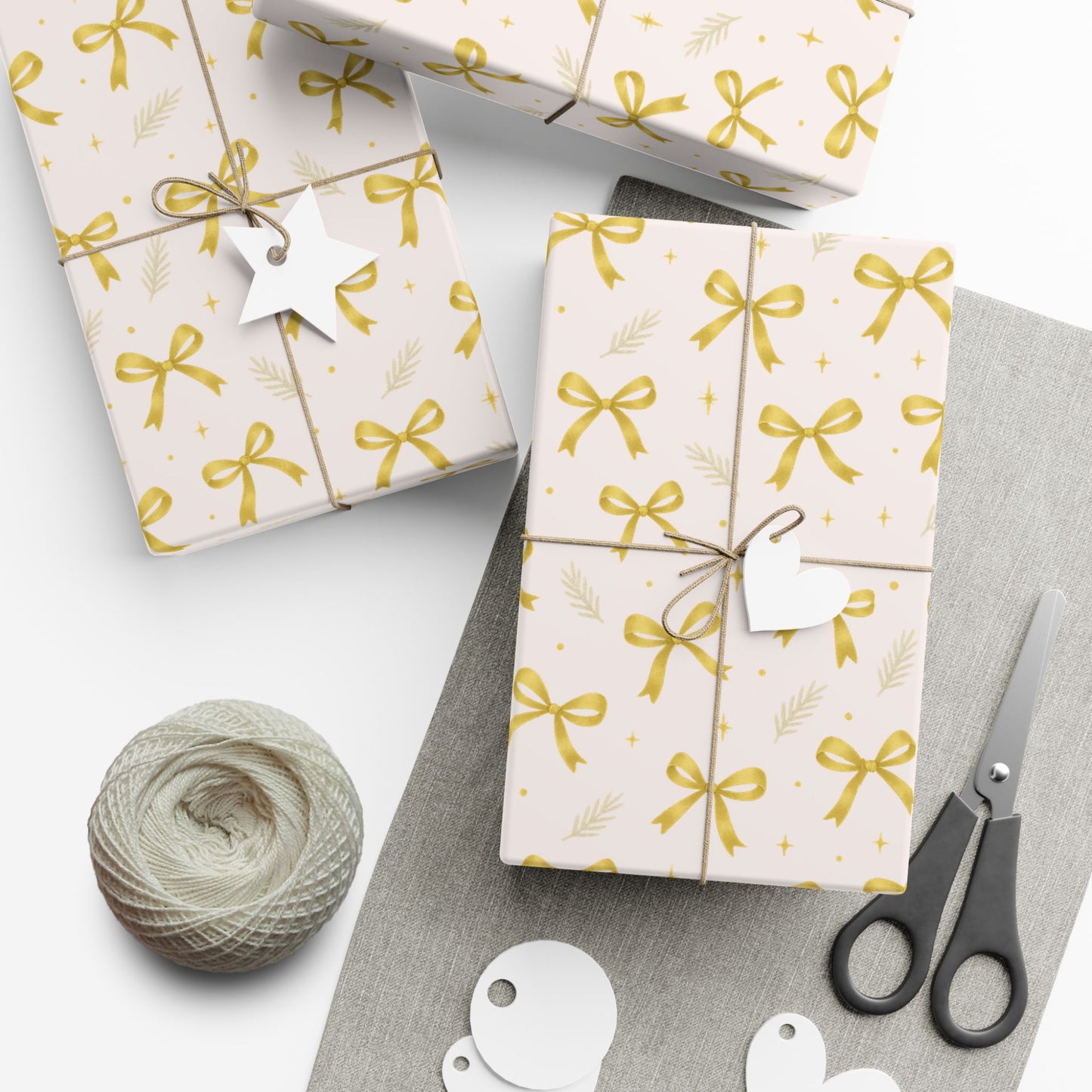 Soft Girl Christmas Wrapping Paper – Blush & Gold Holiday Gift Wrap