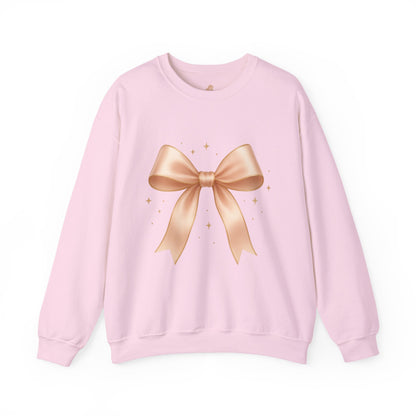 Soft Girl Christmas Bow Sweatshirt – Cozy Luxe Holiday Pullover