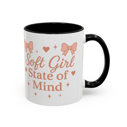 Soft Girl Coffee Mug | Cute Accent Cup, Cozy Home Decor, Girly Gift for Her, Aesthetic Drinkware for Coffee & Tea Lovers