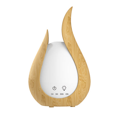 Soft Glow Wood/Marble Aroma Diffuser - Luxury Ultrasonic Humidifier