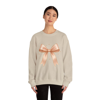 Soft Girl Christmas Bow Sweatshirt – Cozy Luxe Holiday Pullover