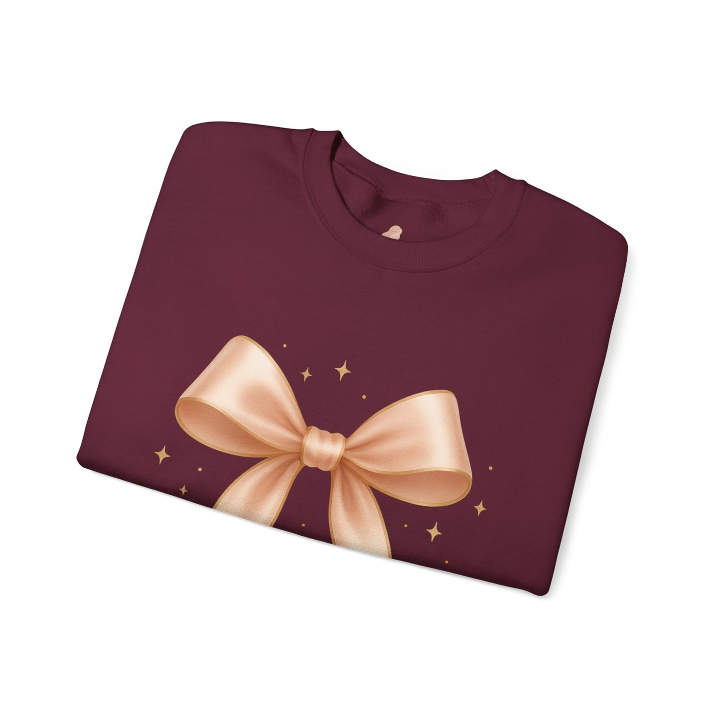 Soft Girl Christmas Bow Sweatshirt – Cozy Luxe Holiday Pullover