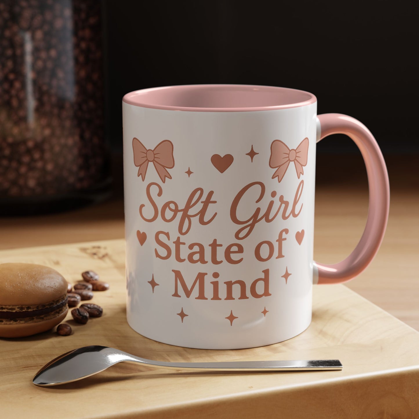 Soft Girl Coffee Mug | Cute Accent Cup, Cozy Home Decor, Girly Gift for Her, Aesthetic Drinkware for Coffee & Tea Lovers