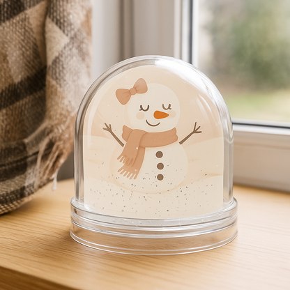A Soft Girl Winter Snow Globe – Cozy Holiday Decor & Gift