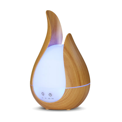 Soft Glow Wood/Marble Aroma Diffuser - Luxury Ultrasonic Humidifier