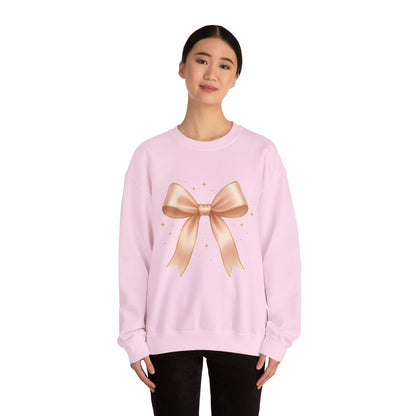 Soft Girl Christmas Bow Sweatshirt – Cozy Luxe Holiday Pullover