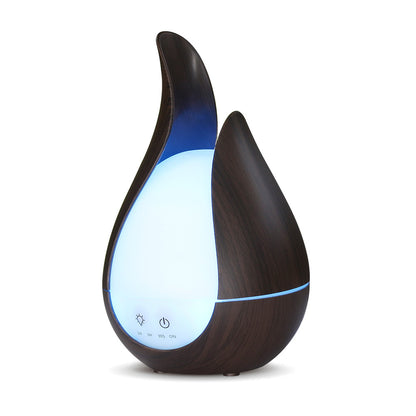 Soft Glow Wood/Marble Aroma Diffuser - Luxury Ultrasonic Humidifier