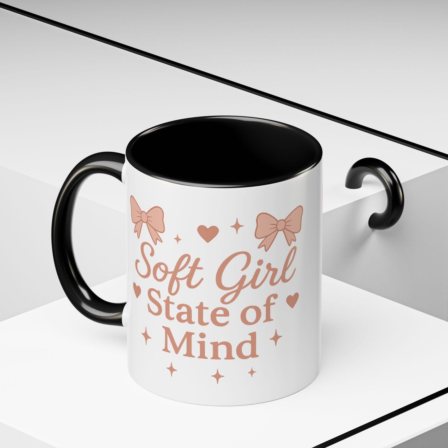 Soft Girl Coffee Mug | Cute Accent Cup, Cozy Home Decor, Girly Gift for Her, Aesthetic Drinkware for Coffee & Tea Lovers