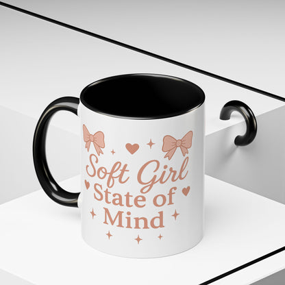 Soft Girl Coffee Mug | Cute Accent Cup, Cozy Home Decor, Girly Gift for Her, Aesthetic Drinkware for Coffee & Tea Lovers