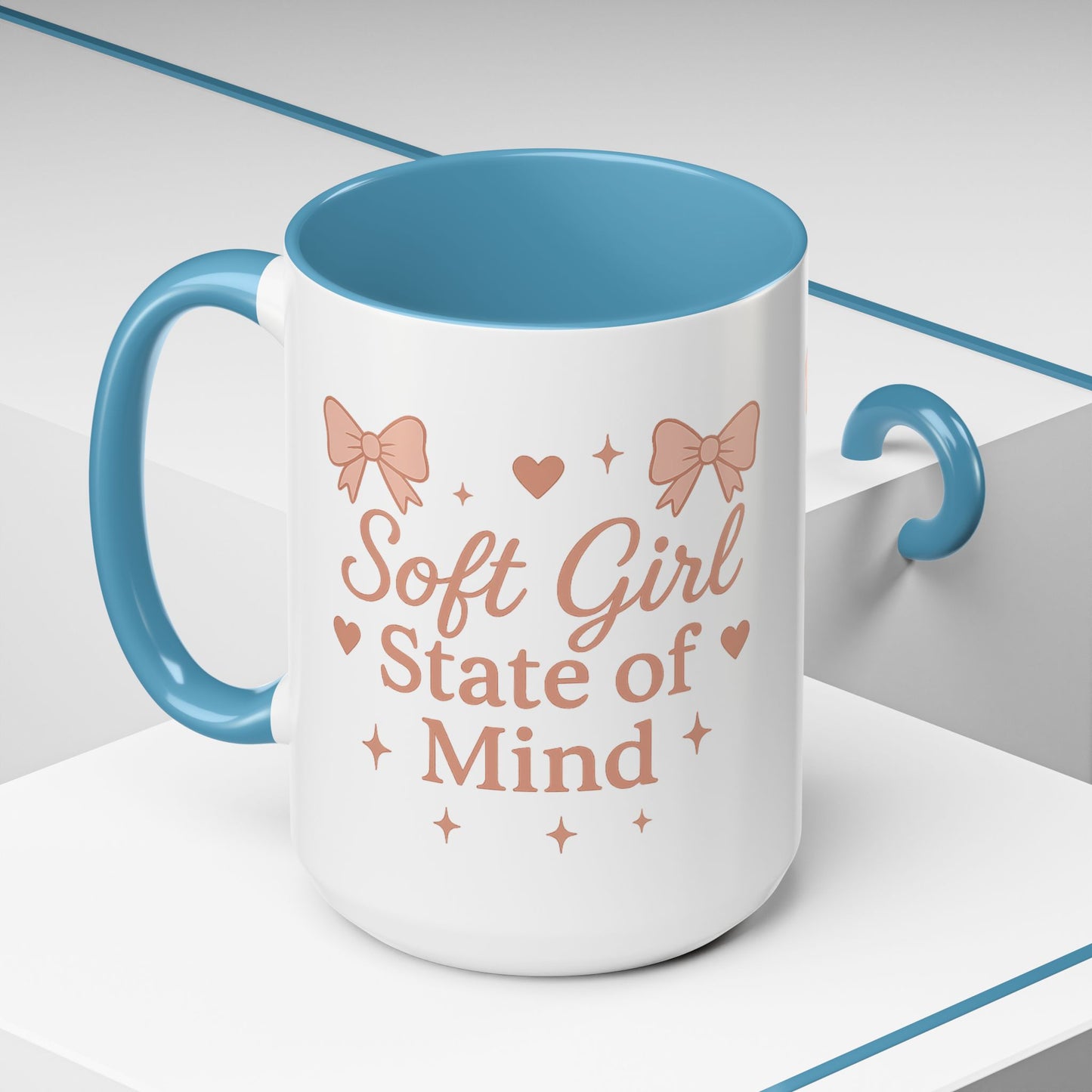 Soft Girl Coffee Mug | Cute Accent Cup, Cozy Home Decor, Girly Gift for Her, Aesthetic Drinkware for Coffee & Tea Lovers