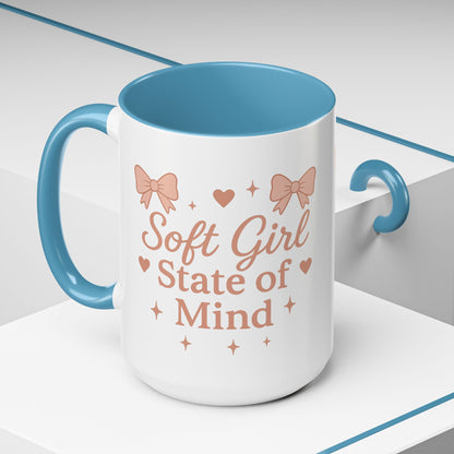Soft Girl Coffee Mug | Cute Accent Cup, Cozy Home Decor, Girly Gift for Her, Aesthetic Drinkware for Coffee & Tea Lovers