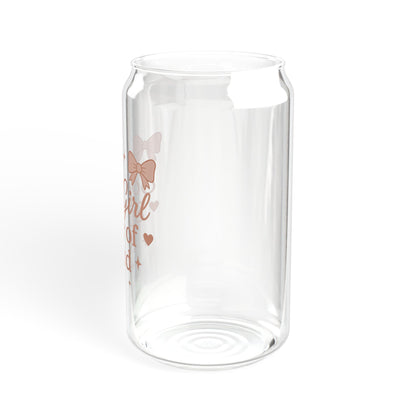 Soft Girl State of Mind Glass Cup with Bamboo Lid & Straw