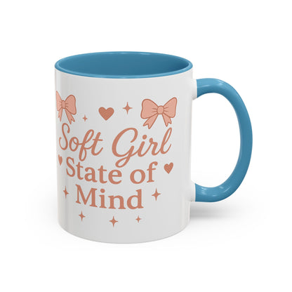 Soft Girl Coffee Mug | Cute Accent Cup, Cozy Home Decor, Girly Gift for Her, Aesthetic Drinkware for Coffee & Tea Lovers