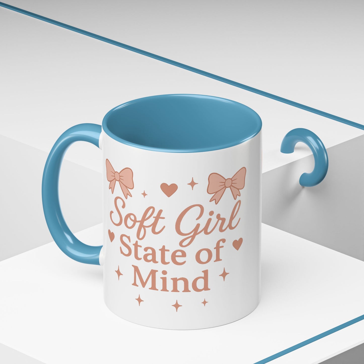 Soft Girl Coffee Mug | Cute Accent Cup, Cozy Home Decor, Girly Gift for Her, Aesthetic Drinkware for Coffee & Tea Lovers