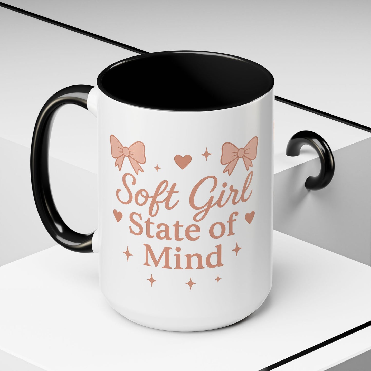 Soft Girl Coffee Mug | Cute Accent Cup, Cozy Home Decor, Girly Gift for Her, Aesthetic Drinkware for Coffee & Tea Lovers