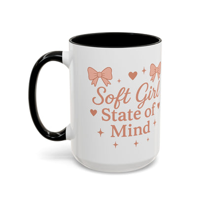 Soft Girl Coffee Mug | Cute Accent Cup, Cozy Home Decor, Girly Gift for Her, Aesthetic Drinkware for Coffee & Tea Lovers