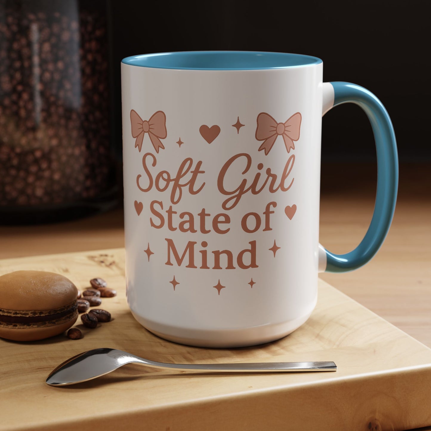 Soft Girl Coffee Mug | Cute Accent Cup, Cozy Home Decor, Girly Gift for Her, Aesthetic Drinkware for Coffee & Tea Lovers