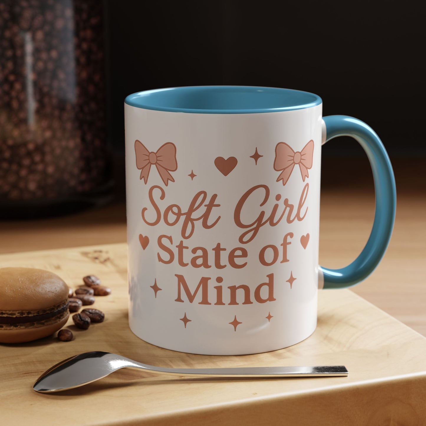Soft Girl Coffee Mug | Cute Accent Cup, Cozy Home Decor, Girly Gift for Her, Aesthetic Drinkware for Coffee & Tea Lovers