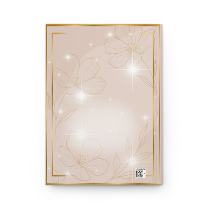 Glamorous Personalized Journal Floral Design with Sparkles | Great Gift for Birthdays and Holidays